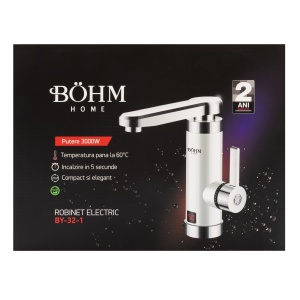 Robinet Electric Instant Bohm BY-32-1, 3000W, afisaj digital, pipa rotativa - Img 3