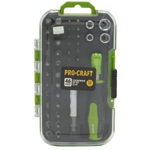 Set Biti ProCraft SS-46, 46 piese, pentru insurubat - Img 3