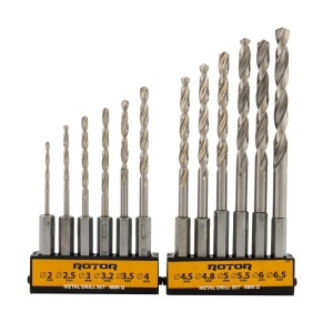 Set Burghie Metal HEX ROTOR RBM12, 12 piese, pentru insurubat si gaurit