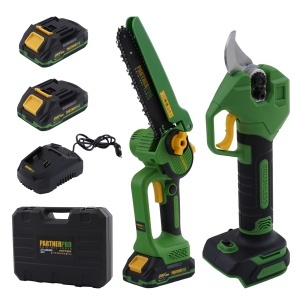 Set Foarfeca + Fierastrau cu Lant Acumulator PartnerPro PP-FF, 5in1