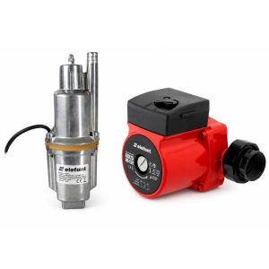 Set pompa submersibila vibratii apa curata 280W, si pompa recirculare 100W Elefant - Img 2
