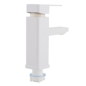 Baterie Baie Plastic Plamix Kub-001, alba, design cubic, pentru lavoar - Img 5