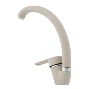 Baterie Bucatarie Fleko FZUF-MB203, cartus ceramic 40mm, racorduri incluse, bej - Img 3