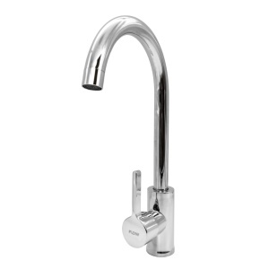 Baterie Bucatarie Flow XC-410ZC, zinc crom, pipa fixa rotire 360