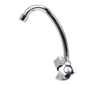 Baterie Lavoar Flow 374-623ZC, zinc crom, pipa fixa rotire 360 - Img 2