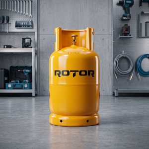 Butelie GPL ROTOR 26L, metal, 12.5kg gaz propan-butan, talpa si guler protectie, pentru aragaz si camping