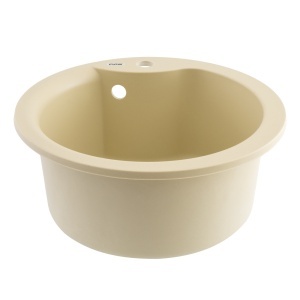 Chiuveta Bucatarie Granit Rotunda Flow FCB-485WI, 48.5cm, seria Wave, ivory - Img 2