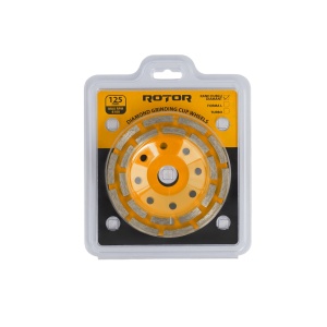 Disc Cupa Diamantata Rand Dublu ROTOR, 125mm, pentru slefuit beton si piatra