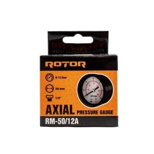 Manometru Axial Apa ROTOR RM-50/12A, 0-12 bari, 50mm, conexiune 1/4 - Img 3