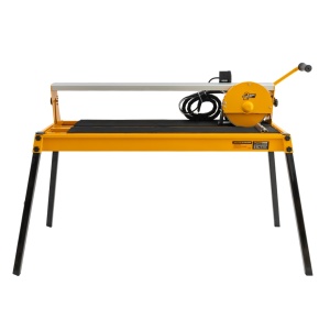 Masina de taiat gresie, faianta, ceramica Rotor, 1200w, 220v, 2950rpm, dimensiuni disc diamantat: Ø230 × 25.4 × 2.4 mm, masa de de lucru: 930× 460 mm, adancime taiere la 90°: 34 mm, la 45°: 30 mm