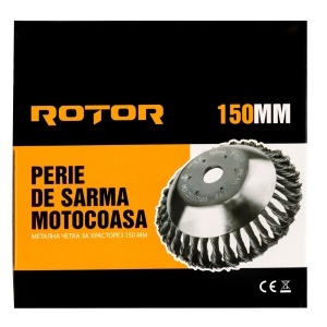 Perie Sarma Motocoasa ROTOR, 150mm, accesoriu motocoasa - Img 3