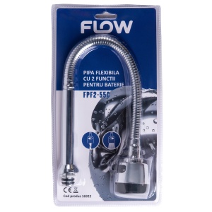 Pipa Flexibila 2 Functii Baterie Flow FPF2-55C, crom