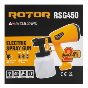 Pistol Vopsit ROTOR RSG450, 450W, 650 ml/min, 3 moduri pulverizare - Img 9