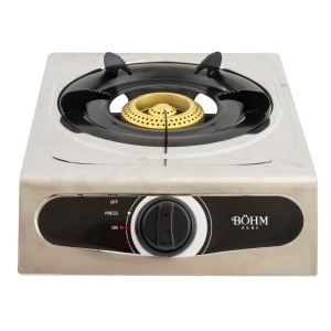 Plita Gaz 1 Arzator cu Aprindere Electrica Bohm BG-MG-001C, crom - Img 3