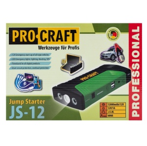 Redresor Auto Portabil ProCraft JS-12, 600A, 3000mAh, robot pornire compresor power bank - Img 10