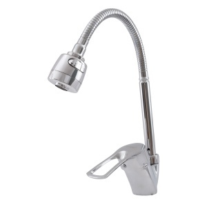 Baterie Bucatarie Flow Wave Z-777, pipa flexibila, 2 functii