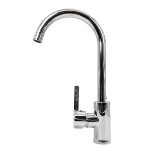 Baterie Bucatarie Flow XC-410ZC, zinc crom, pipa fixa rotire 360 - Img 2