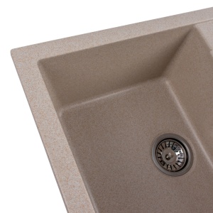 Chiuveta Bucatarie Granit Elefant Premium Troya 7850, 776x496mm, safari bej - Img 7