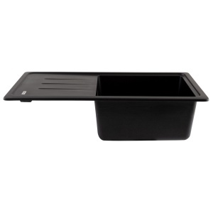 Chiuveta Bucatarie Granit Flow FCB-7843SLBM, 78x43cm, seria Slim-Line, black metallic - Img 2