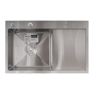 Chiuveta Bucatarie Inox SUS304 Bohm BH7849LS, 780x490mm, satin, cuva stanga - Img 2
