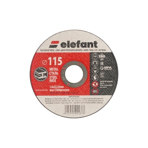 Disc Abraziv Taiere Metal Inox Elefant, 115x1.6x22.23mm, 1 buc