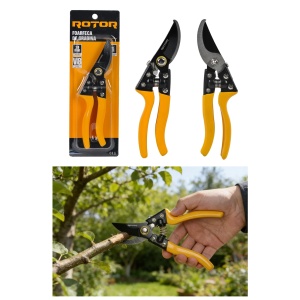 Foarfeca Gradina cu Maner Cauciucat ROTOR, pentru crengi si arbusti - Img 2