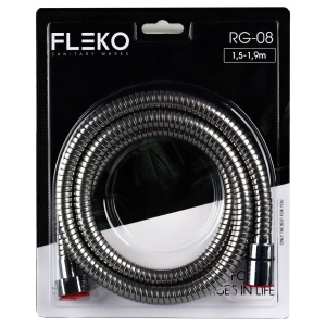 Furtun Dus Flexibil Inox Fleko RG-08-A, 190cm, accesoriu instalatii sanitare