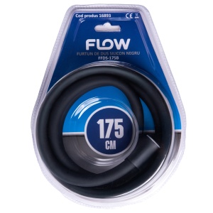 Furtun Dus Silicon Negru Flow FFDS-175B, 175cm