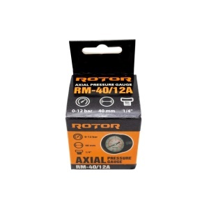 Manometru Axial Apa ROTOR RM-40/12A, 0-12 bari, 40mm, conexiune 1/4 - Img 3
