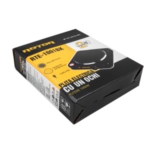 Plita electrica cu 1 ochi ROTOR RTE-1001BK, 1000 W, diametru 155 mm, temperatura reglabila - Img 6