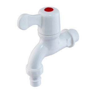 Robinet Apa PVC Plamix PVS, 1/2 inch, alb/rosu
