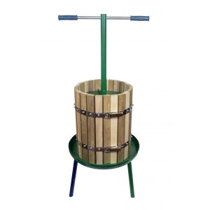 Teasc Presa Struguri Vilen, lemn, 30L, cu filet si picioare, pentru vin artizanal - Img 5