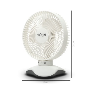 Ventilator Birou USB Bohm BP2306, 6 inch, 3 viteze, inclinare 60 grade - Img 3