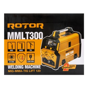 Aparat Sudura Invertor ROTOR MMLT-300, MIG MMA LIFT-TIG, 300A, electrozi 1.6-4mm - Img 12