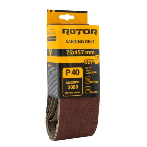 Banda de Slefuit ROTOR, 75x457mm, P40, set 5 buc