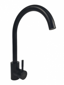 Baterie Bucatarie Mixxus SUS-011 Black, inox, monocomanda, racorduri incluse