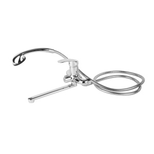 Baterie Cada cu Dus BOHM HOME BSB-06-15/03ZC, pipa rotativa, para si furtun 175 cm incluse, crom