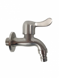 Baterie Lavoar Apa Rece Mixxus BIB-02, inox, monocomanda, racorduri incluse