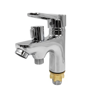Baterie Lavoar cu Cap Bideu Flow 069-401ZC, zinc crom, pipa fixa - Img 3