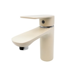 Baterie Lavoar Flow 181-FW439ZW, zinc, bej crom, pipa fixa