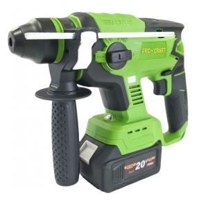 Bormasina cu Percutie Acumulator ProCraft PHA20, 20V, 4Ah, SDS, Brushless, 4500 bpm