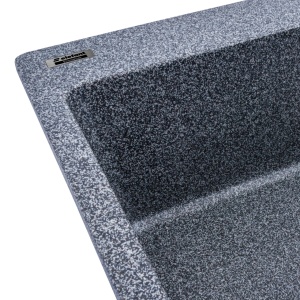Chiuveta Bucatarie Granit Elefant Premium Bogema 7850, 780x500mm, grafit - Img 5
