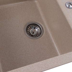 Chiuveta Bucatarie Granit Elefant Premium Troya 7850, 776x496mm, safari bej - Img 8