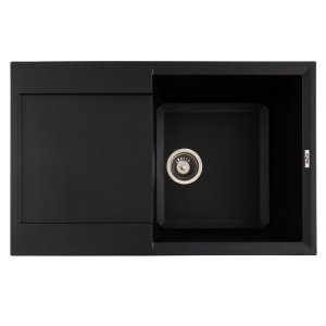 Chiuveta Bucatarie Granit Flow FCB-7849HBM, 78x49cm, seria Horizon, black metallic