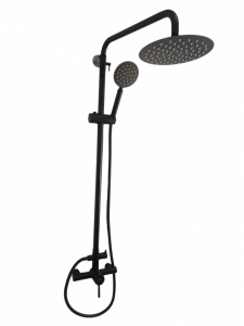 Coloana Dus Mixxus SUS-003-J Black, 20cm, neagra, monocomanda, baterie si para incluse
