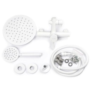Coloana Dus Mixxus SUS-003-J White, 120cm, alba, inox, monocomanda, baterie si para