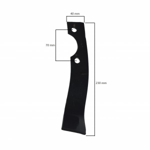 Cutit Freza Stanga Motocultor Elefant, ax 23mm, 230x40mm, piesa de schimb - Img 2