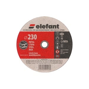 Disc Abraziv Taiere Metal Inox Elefant, 230x2.5x22.23mm, pachet 25 buc