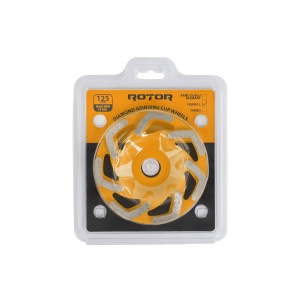 Disc Cupa Diamantata Forma L ROTOR, 125mm, pentru slefuit beton si piatra