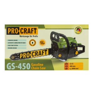 Drujba pe Benzina ProCraft GS-450, motor 2T 52cc, 8000 RPM, pentru taiere lemn - Img 12